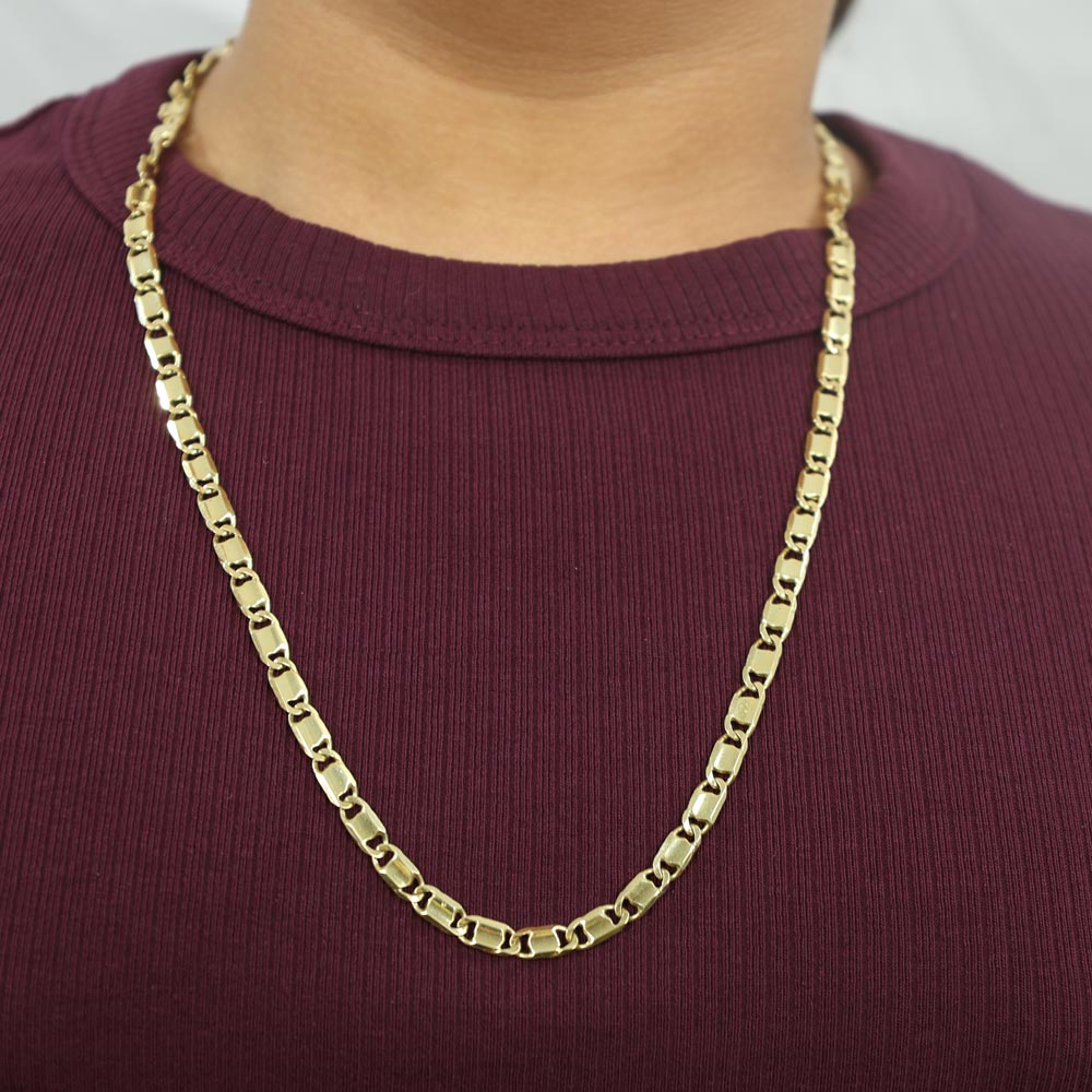 18k Yellow Gold "Figaro" Chain
