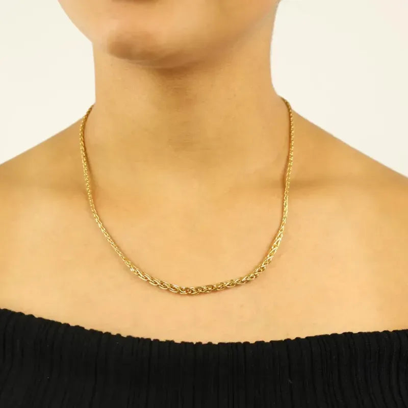 Chaine en Or jaune 18k - Maille "torsadée"