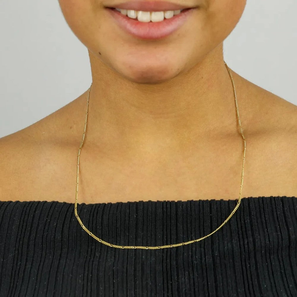 Chaine en Or jaune 18k - Maille Figaro