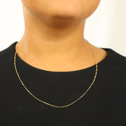 Chaine en Or jaune 18k - Maille Figaro
