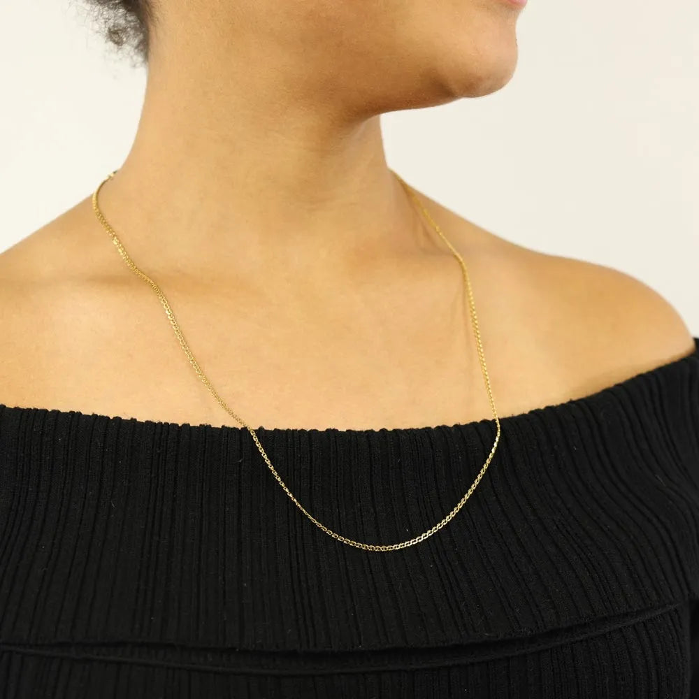 Chaine en Or jaune 18k - Maille Forçat