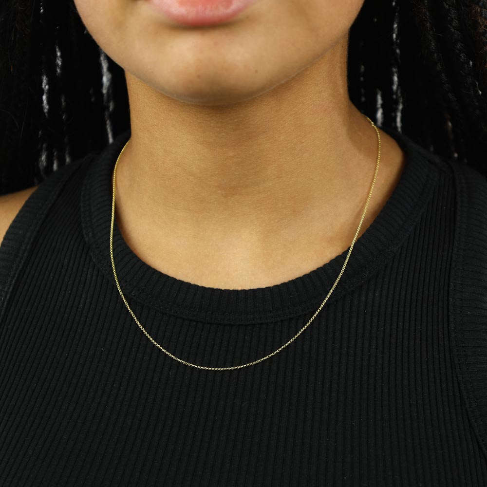 18k Yellow Gold Chain - Cable Link