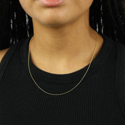 18k Yellow Gold Chain - Cable Link