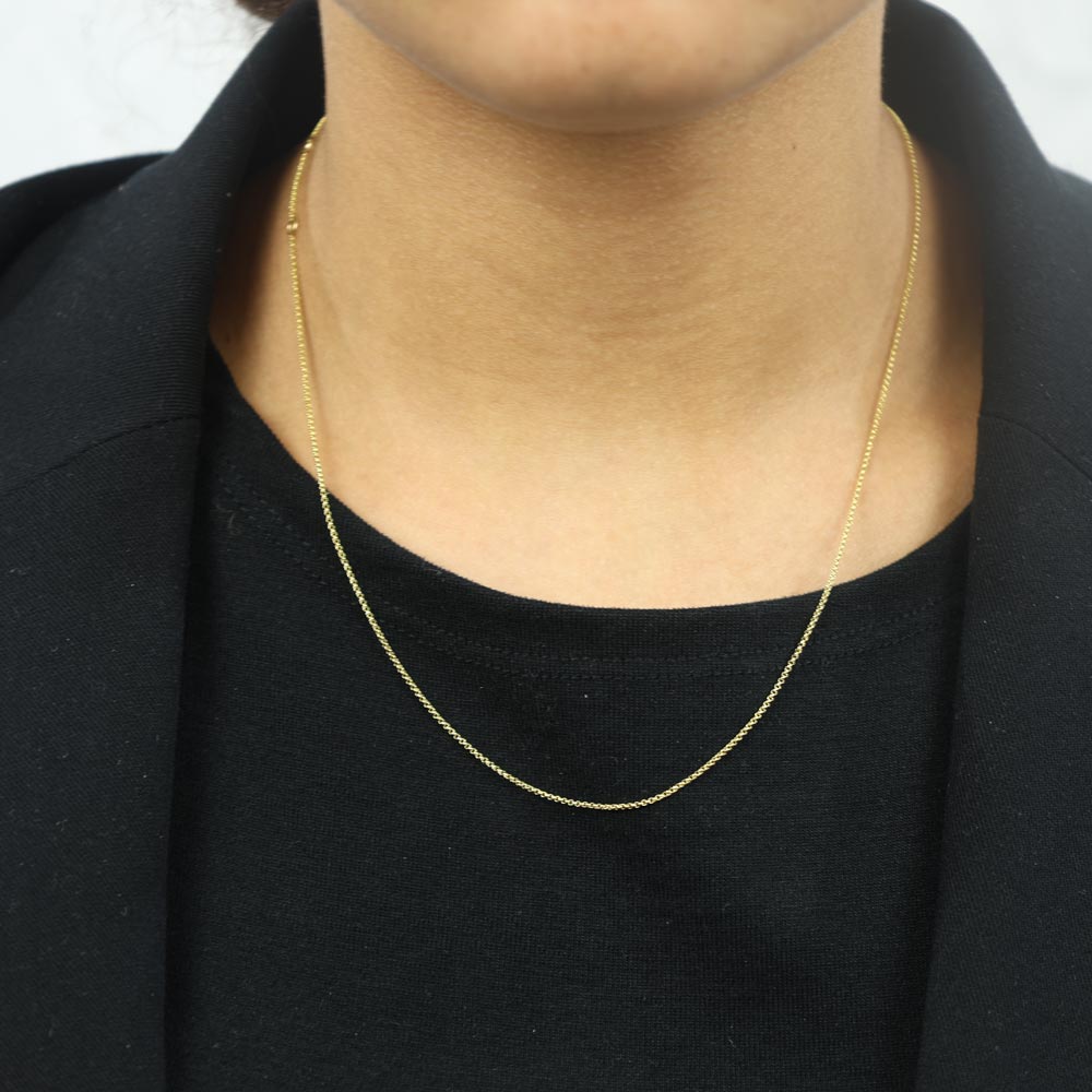 18k Yellow Gold Chain - Cable Link