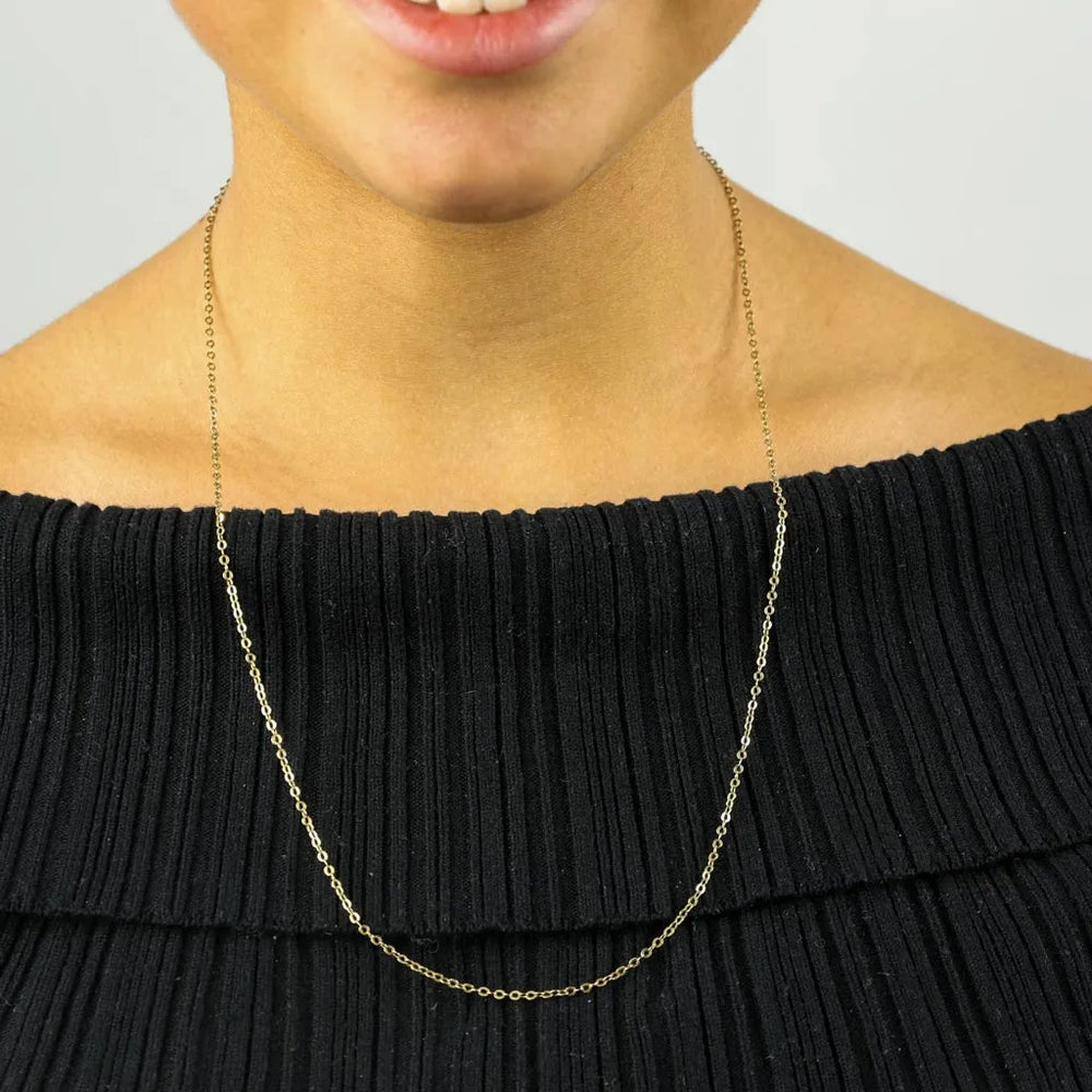 18k Yellow Gold Chain - Cable Chain