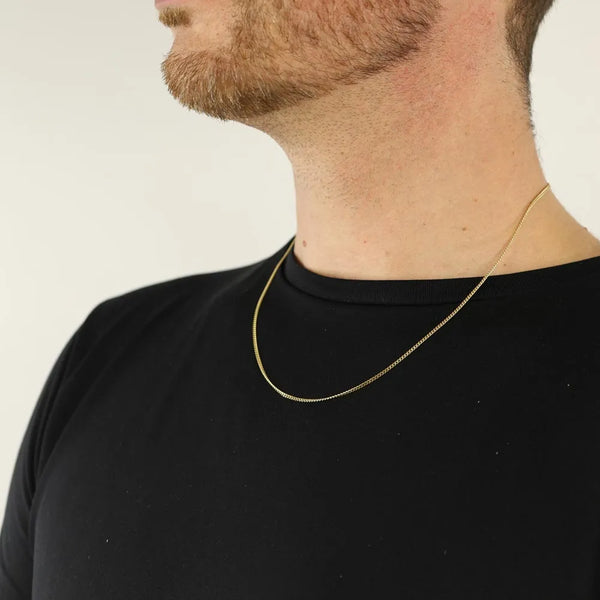 Chaine en Or jaune 18k - Maille Forçat