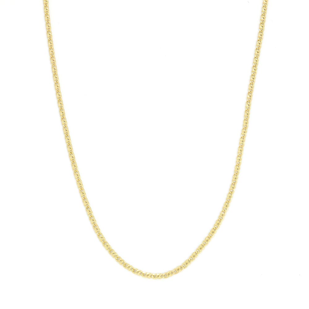 Chaine en Or jaune 18k - Maille Forçat/Gourmette