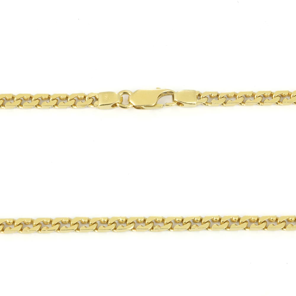 Chaine en Or jaune 18k - Maille Gourmette