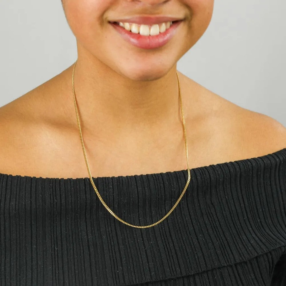 Chaine en Or jaune 18k - Maille Gourmette