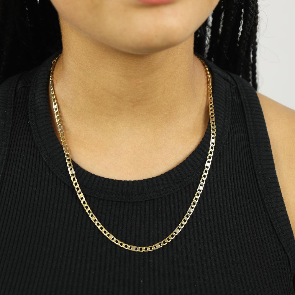 Chaine en Or jaune 18k - Maille Gourmette