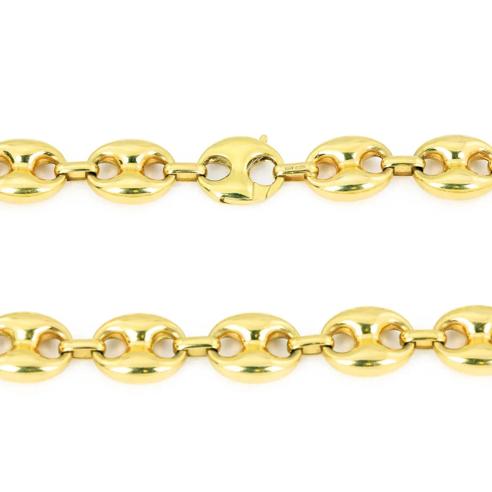 Chaine en Or jaune 18k - Maille Grain de Café