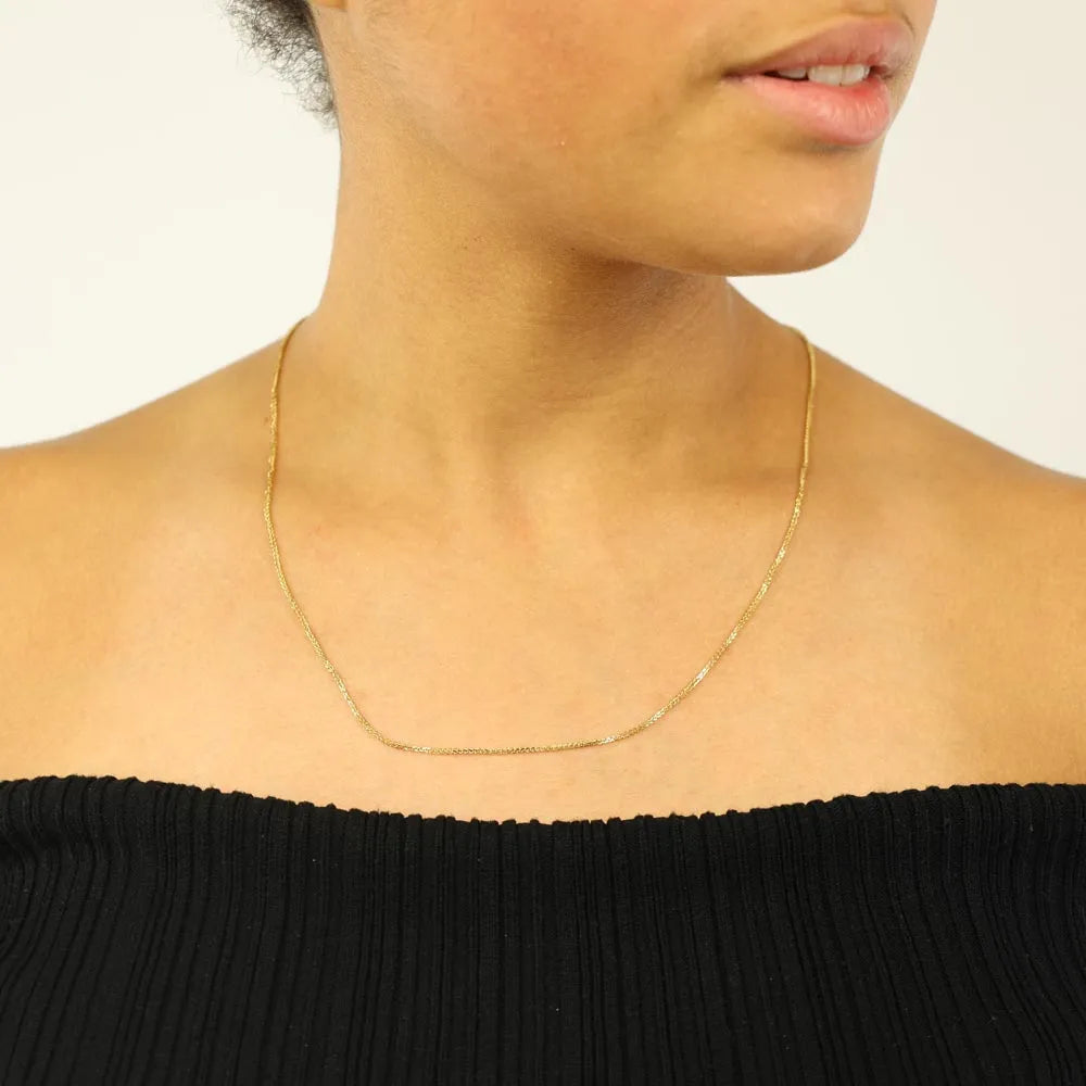 Chaine en Or jaune 18k - Maille Palmier
