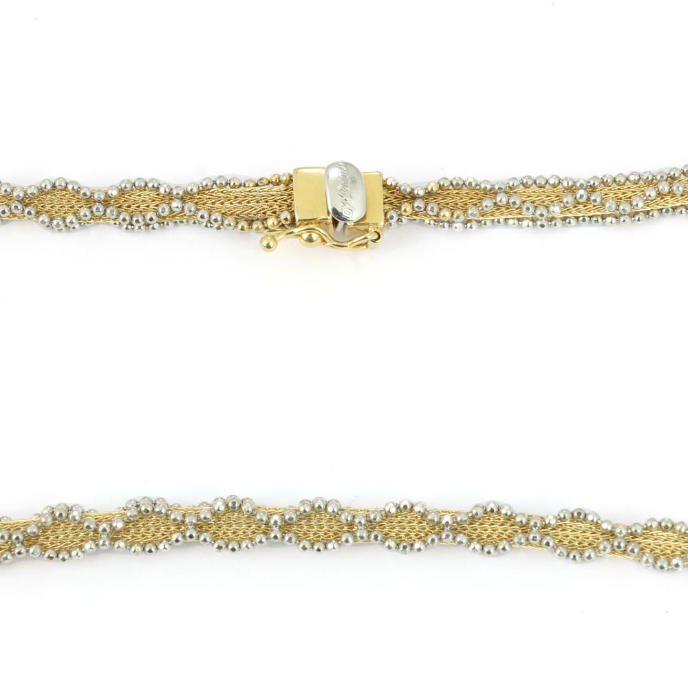 18K Yellow and White Gold Chain - Two-Tone