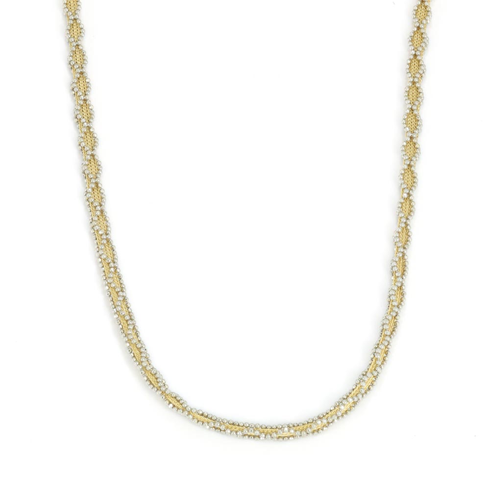 18K Yellow and White Gold Chain - Two-Tone