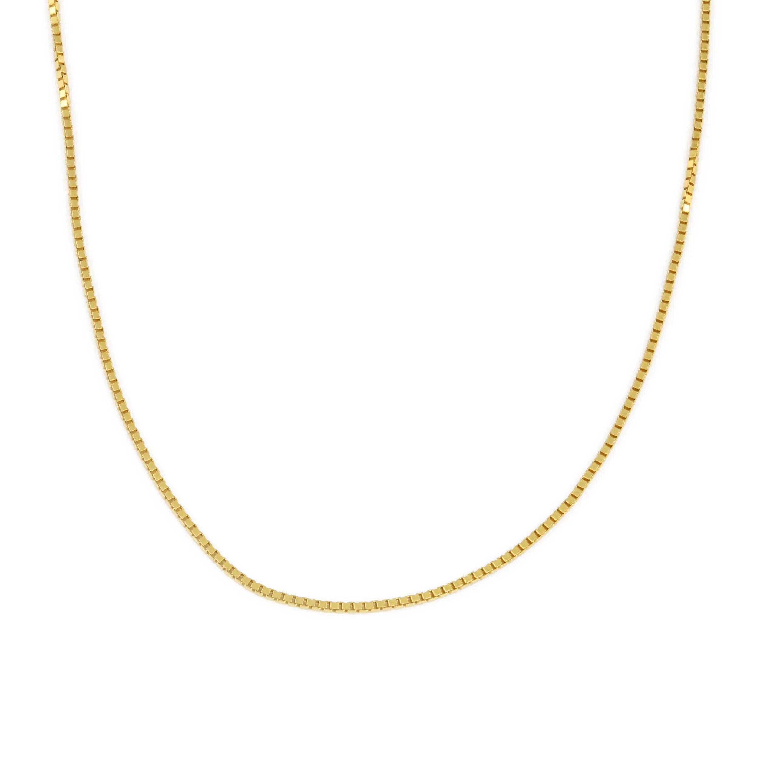 18k Yellow and White Gold Chain - Venetian Link