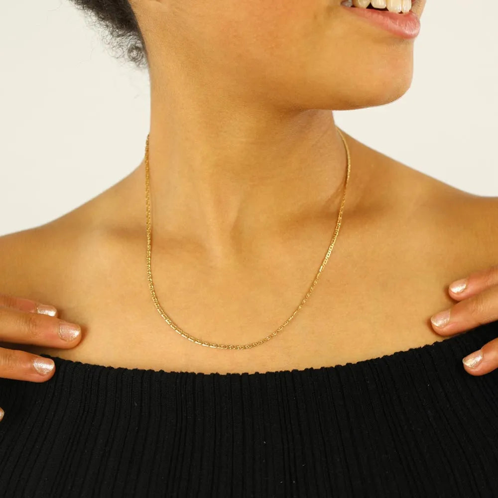 18k Yellow Gold Chain - Egyptian Link