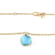Collier "Nudo Pomellato" en Or 18k avec Diamants et Topaze