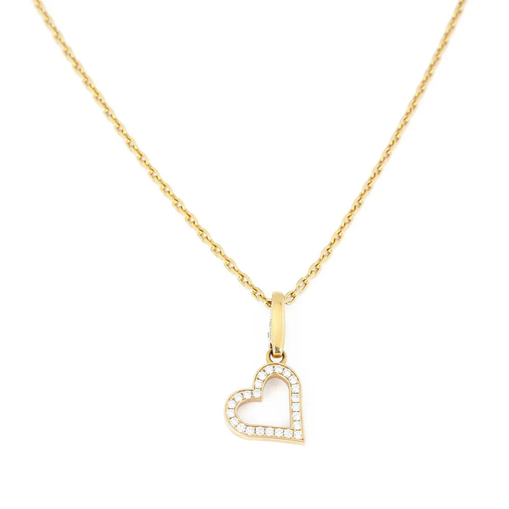 Collier Cartier en Or jaune 18k - Motif "Coeur" avec Diamants
