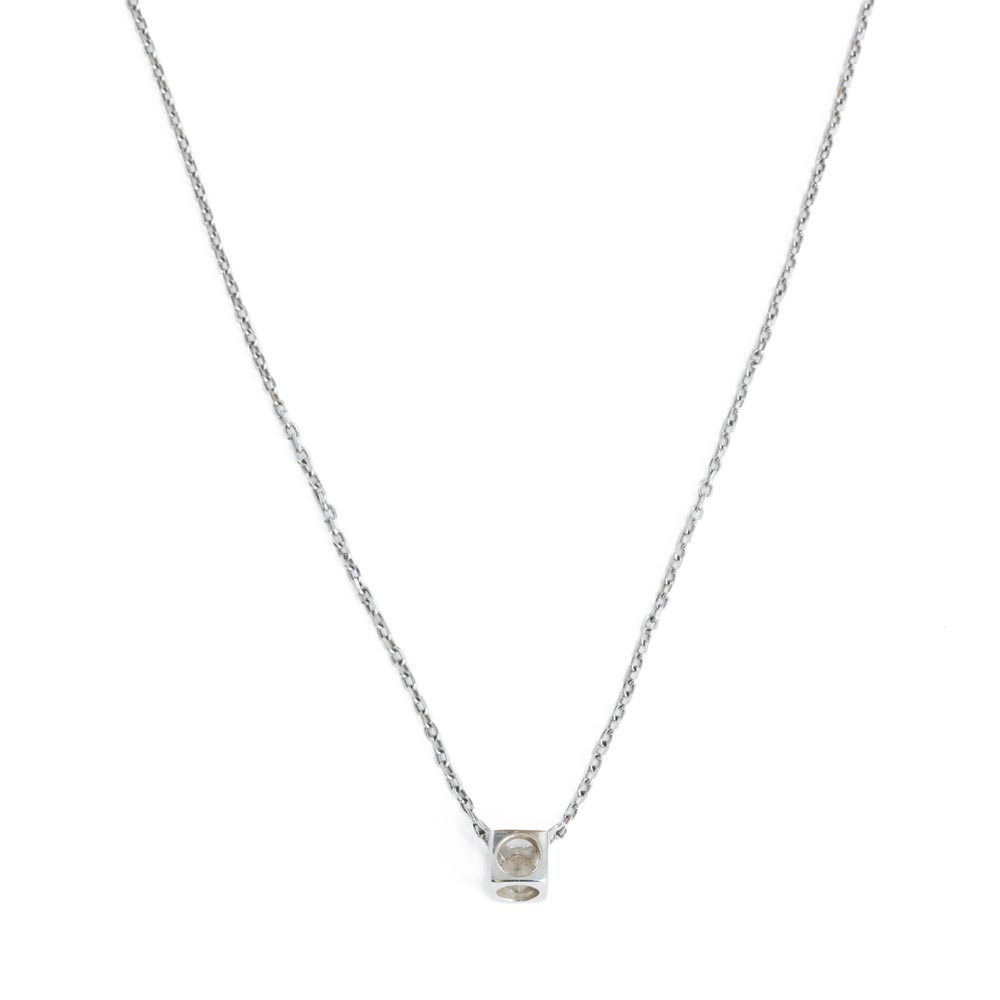 Dinh Van 18k White Gold Necklace with Diamond