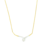 Collier deux Ors 18k avec Diamants