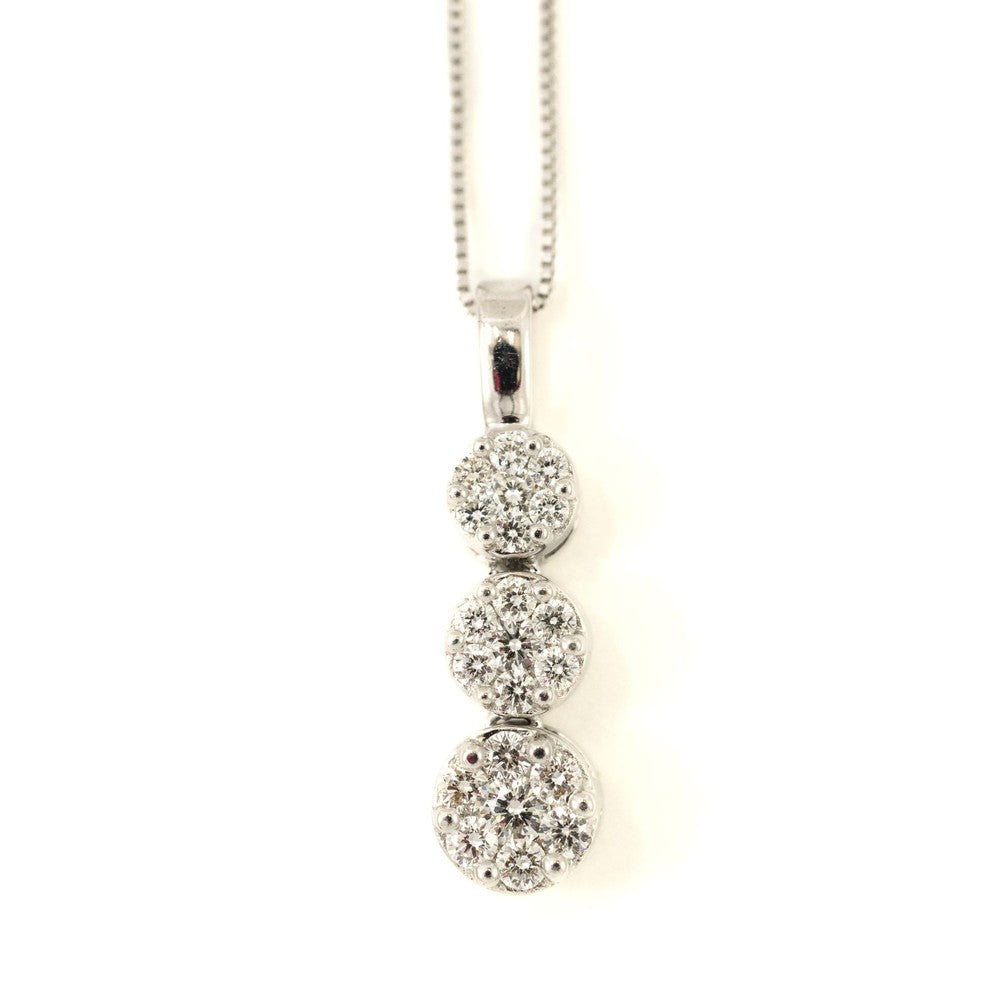 Collier en Or blanc 18k avec Diamants