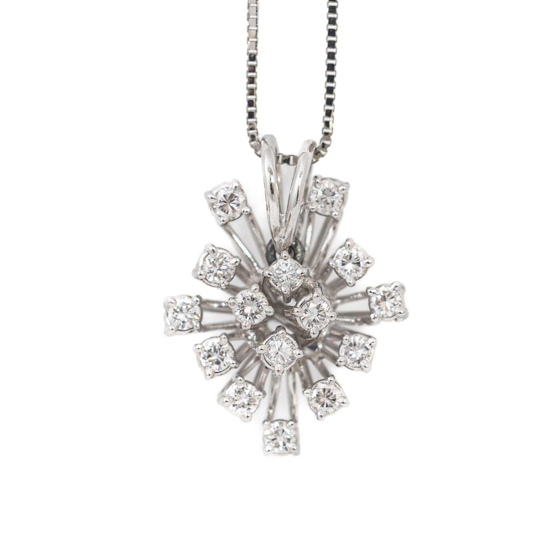 18k White Gold Necklace with Diamonds
