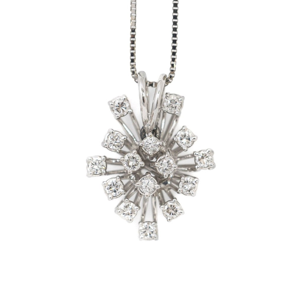 Collier en Or blanc 18k avec Diamants