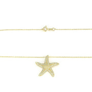 Collier en Or jaune 14k avec Zirconiums