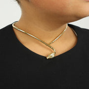 Collier en Or jaune 18K – Motif "Serpent" avec Diamants