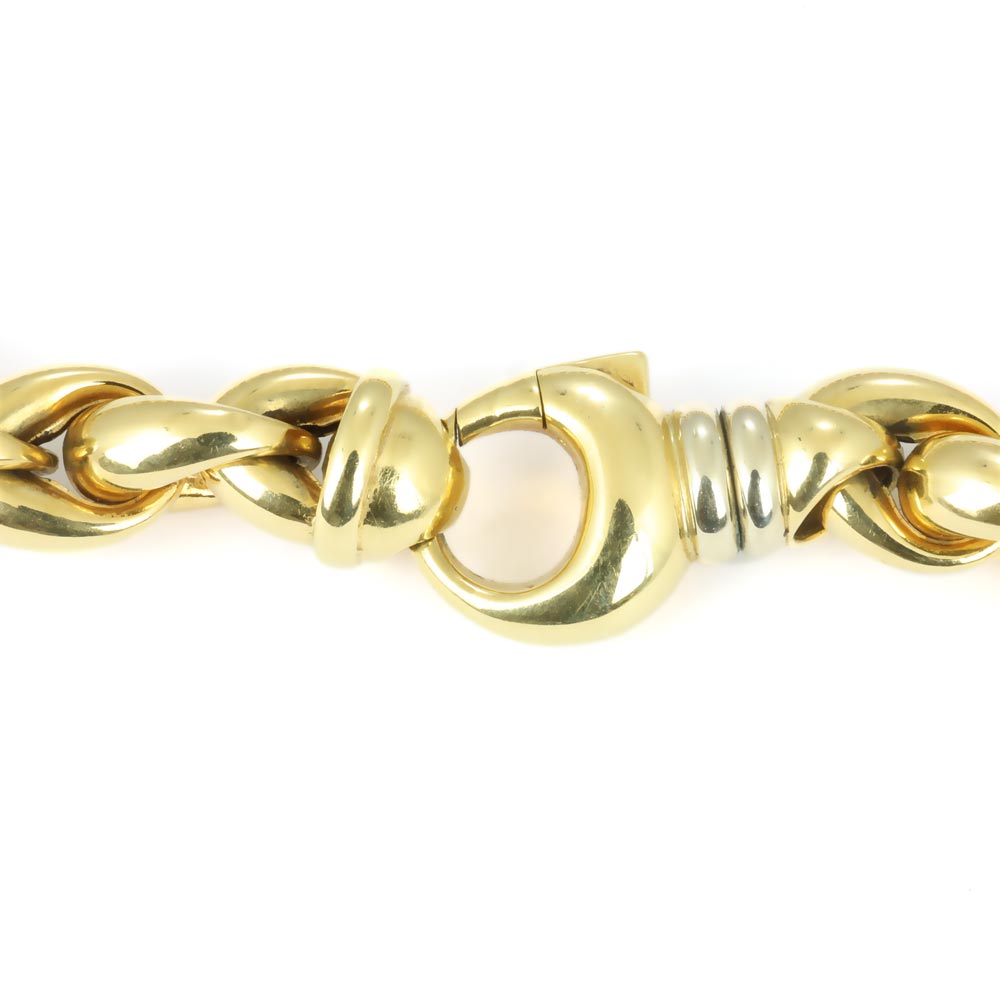 Collier en Or jaune 18k - Maille "Gourmette"