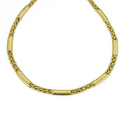 Collier en Or jaune 18k - Maille "alternée rigide et articulée"