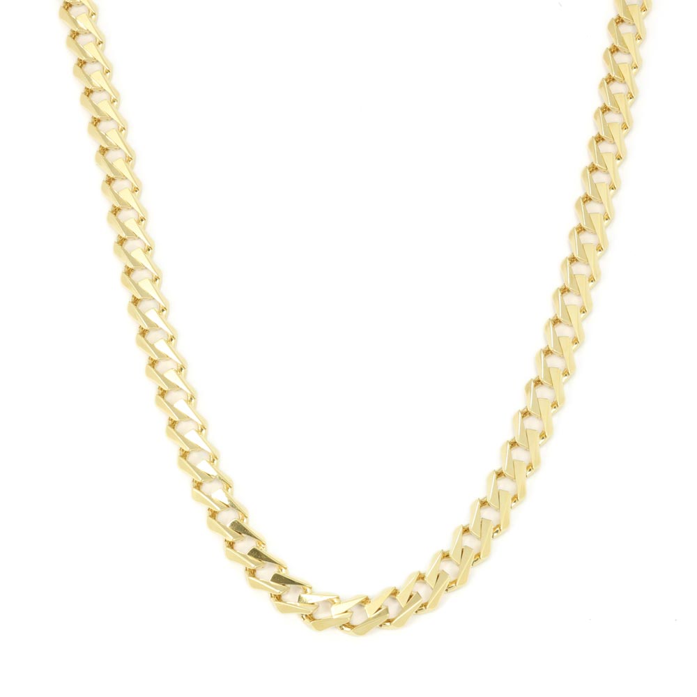 Collier en Or jaune 18k - Maille Cubaine