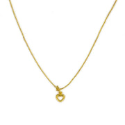 Collier en Or jaune 18k - Motif "Coeur ajouré"