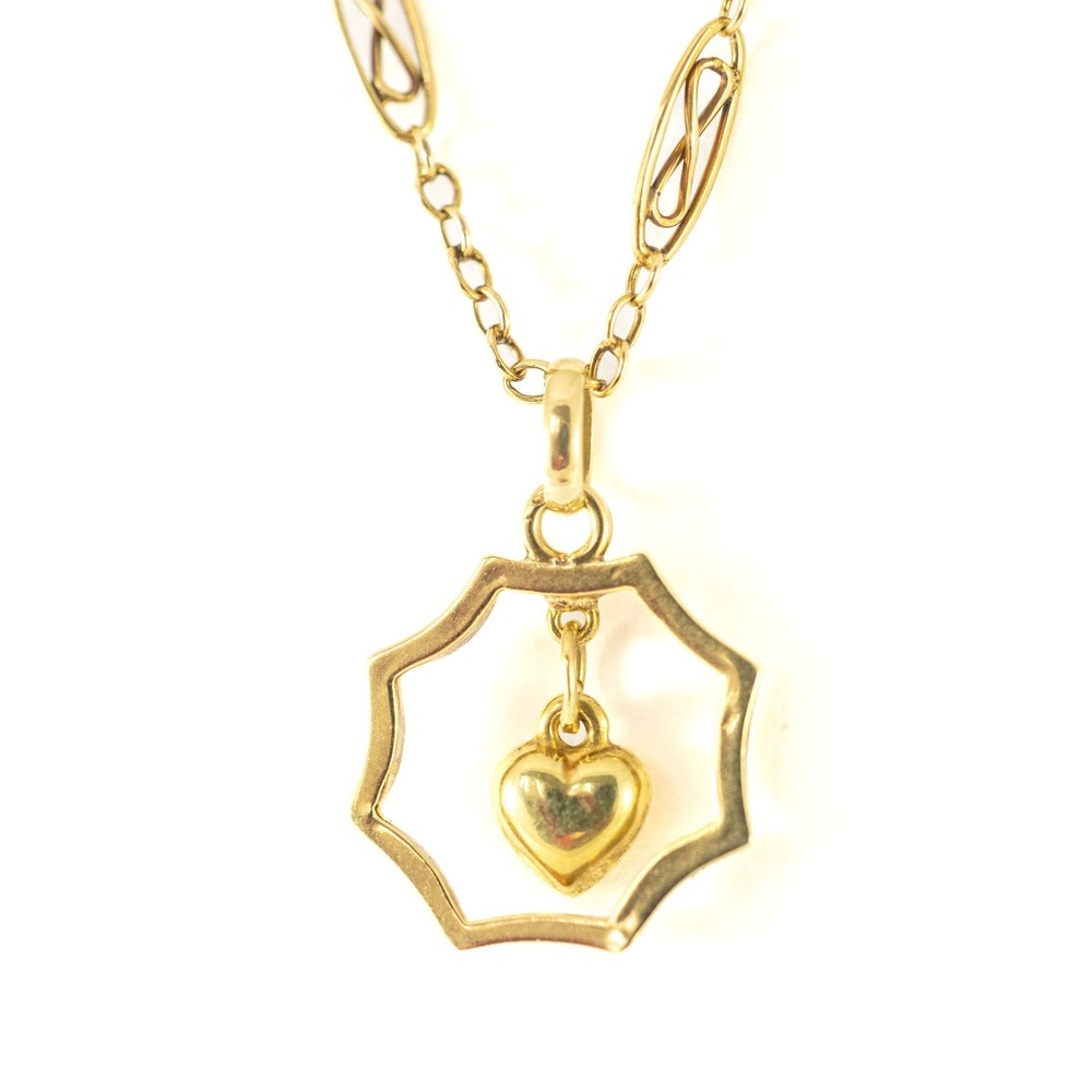Collier en Or jaune 18k - Motif "Coeur"