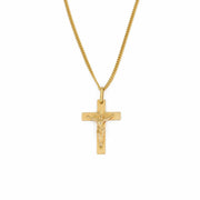 Collier en Or jaune 18k - Motif "Croix chrétienne traditionnelle"