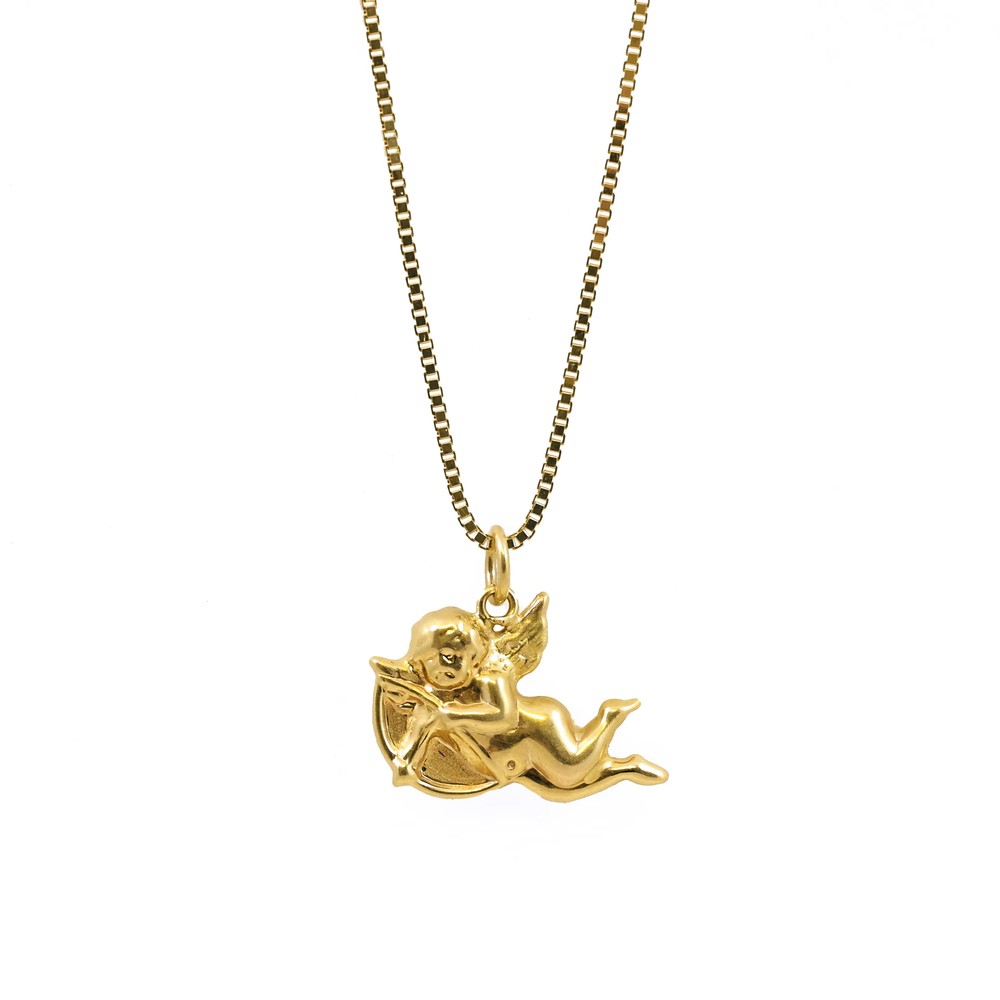 Collier en Or jaune 18k - Motif "Cupidon"