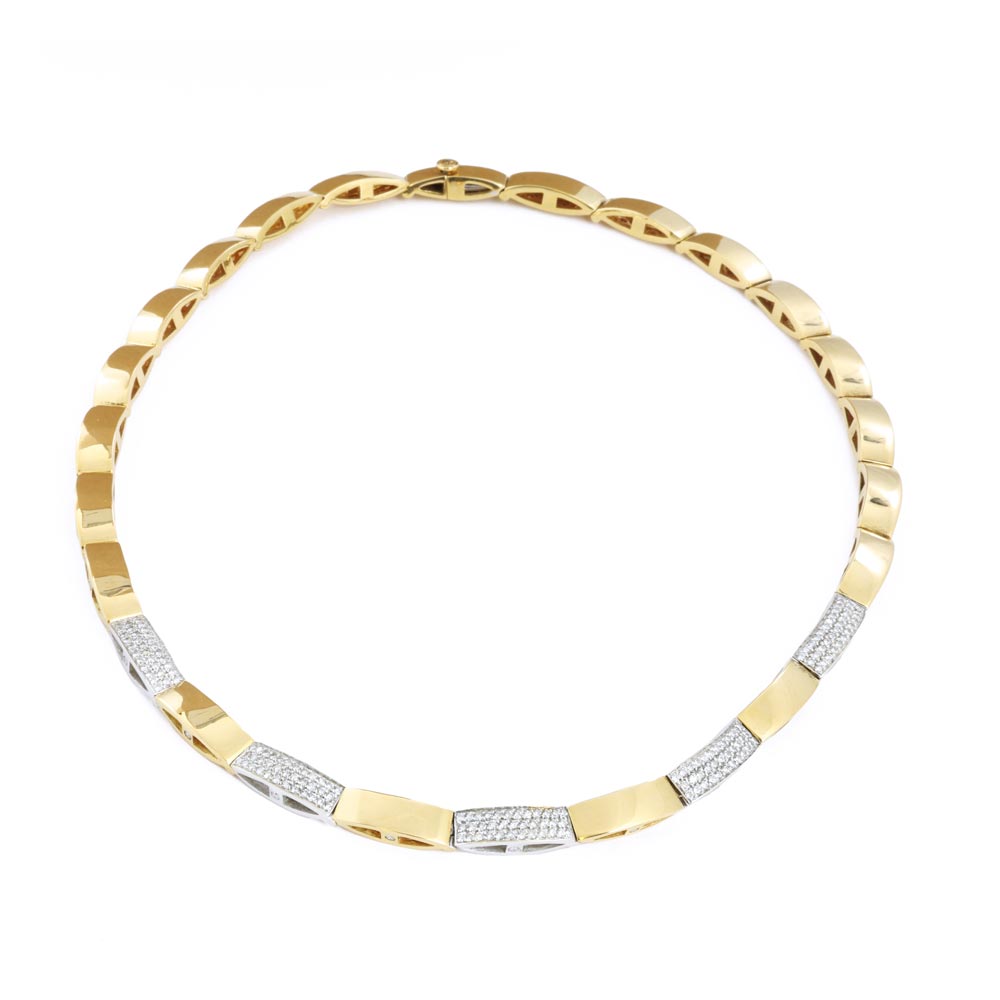 18k Yellow Gold Necklace with Diamonds