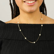 Collier en Or jaune 18k avec Perles