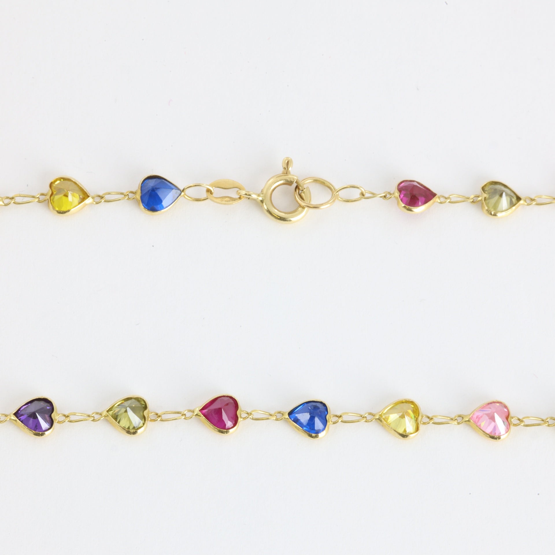 18k Yellow Gold Necklace with Zirconia