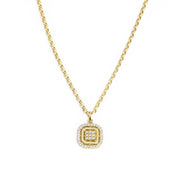 Collier en Or jaune 18k avec Zirconiums