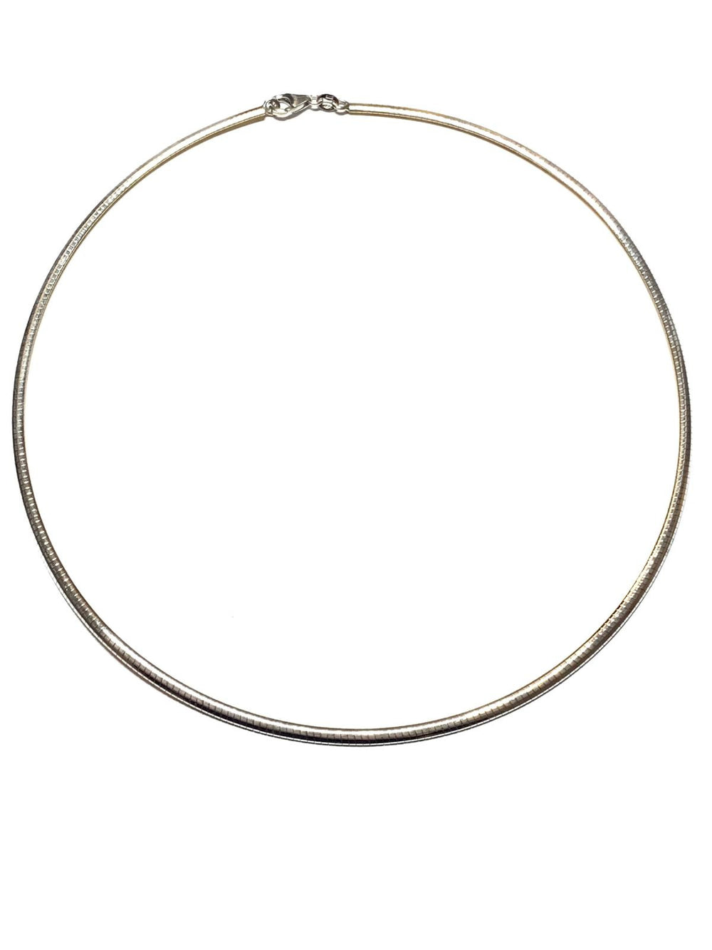 18k Yellow and White Gold Necklace - Snake Chain