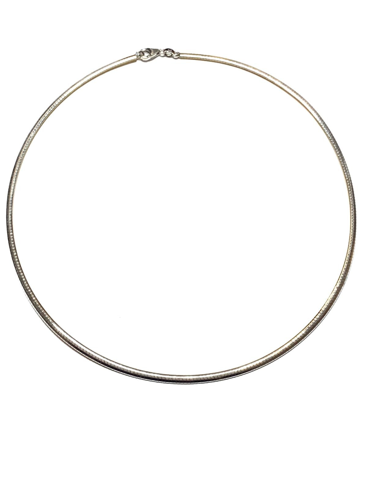 Collier en Or jaune et blanc 18k - Maille Serpent