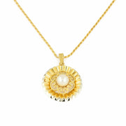 Collier en Or jaune et blanc 18k avec Perle