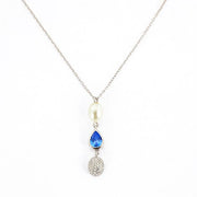 Collier neuf en Argent avec Verre taillé