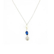 Collier neuf en Argent avec Verre taillé