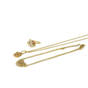Parure - Bague, Bracelet, Collier en Or jaune 18k - Motif "Hello Kitty"