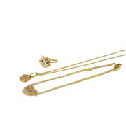 Parure - Bague, Bracelet, Collier en Or jaune 18k - Motif "Hello Kitty"