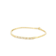 Parure - Collier, Bracelet en Or jaune 18k avec Diamants