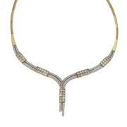 Parure Collier, Bracelet en Or jaune 18k avec Zirconiums