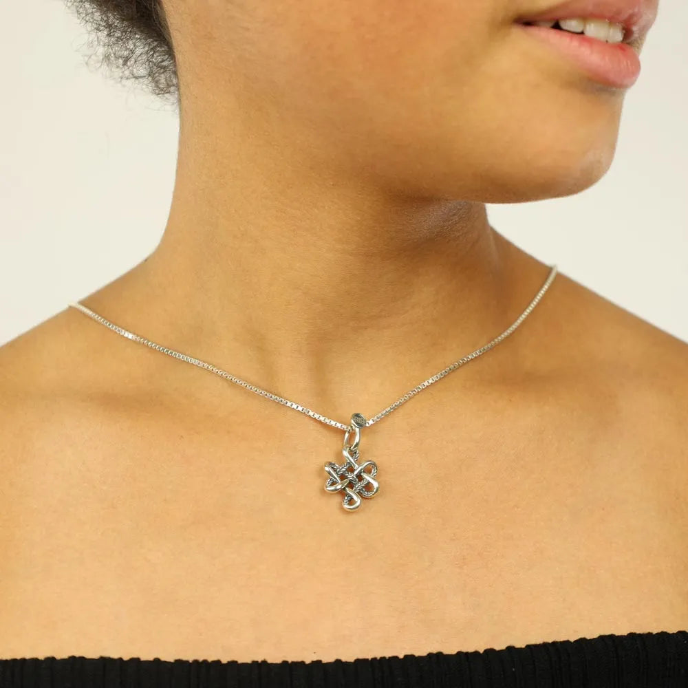 Sterling Silver Pendant - "Tibetan Knot" Design